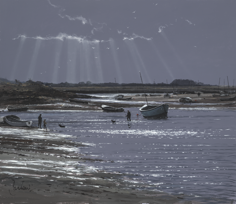 Burnham Overy Staithe - Back With the Dogs (03/25) - Paper 50 x 60cm - Framed