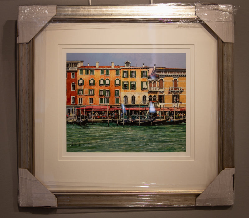 Rialto Cafe, Venice - Paper 25 x 30cm - Framed