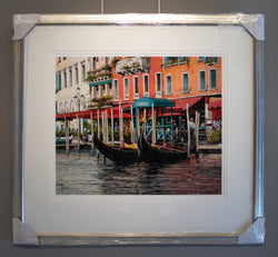 Gondolas, Rialto - Paper 50 x 60cm - Framed