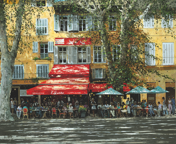 Cafe De Roi Rene (06/25) - Paper 50 x 60cm - Framed