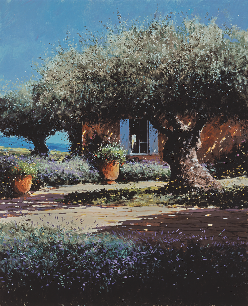 Garden With Olive Tree - Paper 25 x 30cm