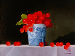 Redcurrants in Blue & White