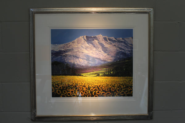 Sunflowers, Mont Sainte-Victoire (Artist's Proof) - Paper 50 x 60cm - Framed