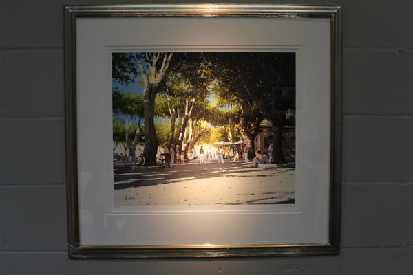 Place Des Lices, St. Tropez (Artist's Proof) - Paper 50 x 60cm - Framed