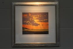 Sunset At Holkham 282 - Paper 25 x 30cm - Framed