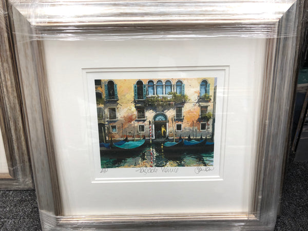 Venice Facade (Repainted 2019) - Paper 14 x 18cm - Framed