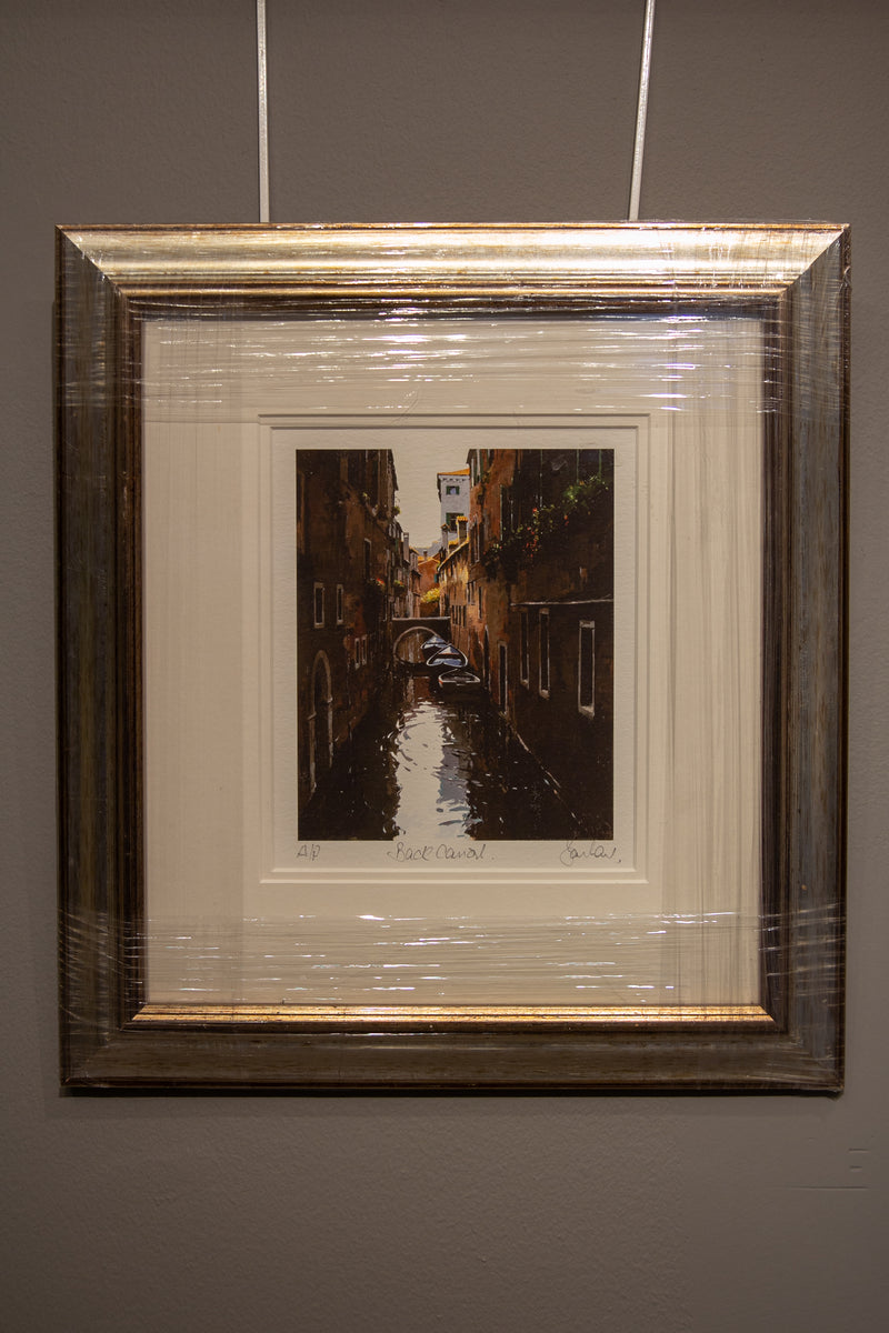 Back Canal, Venice - Paper 18 x 14cm - Framed