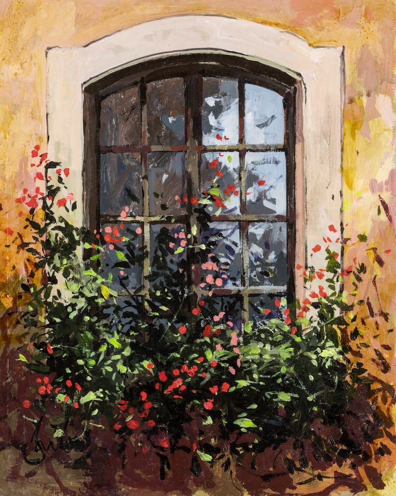 Window With Geraniums