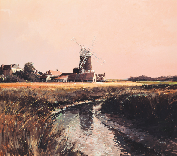 Cley Mill, Looking South - Paper 50 x 60cm - Framed