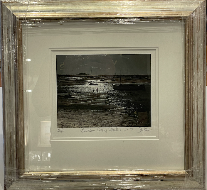 Burnham Overy Staithe From The Jetty - Paper 14 x 18cm - Framed